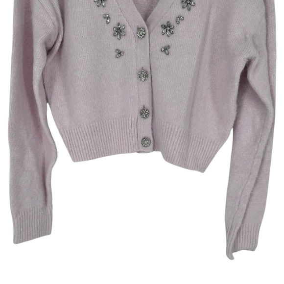 GB Gianni Bini Embellished Long Sleeve Sweater size Large NWT Pastel Light Pink - Picture 5 of 14